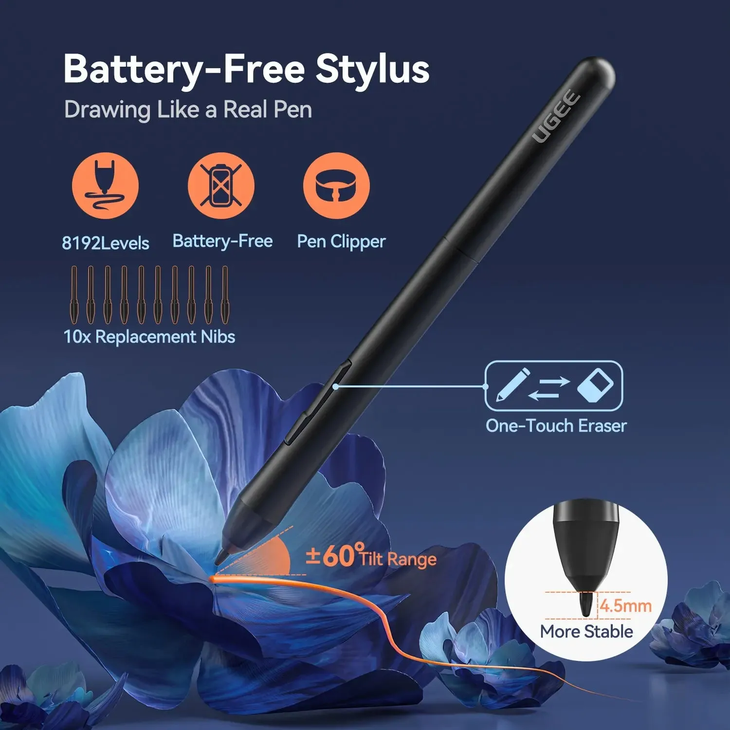 6 Graphic Tablet with 8192 Stylus for Laptop