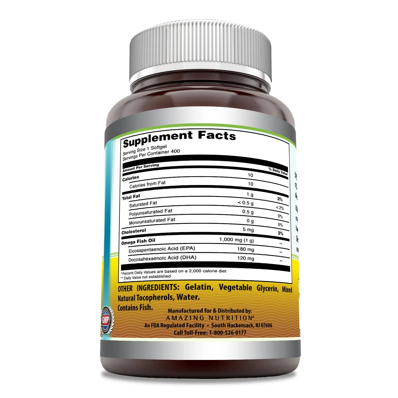 Amazing Omega Fish Oil | 1000 Mg | 400 Softgels
