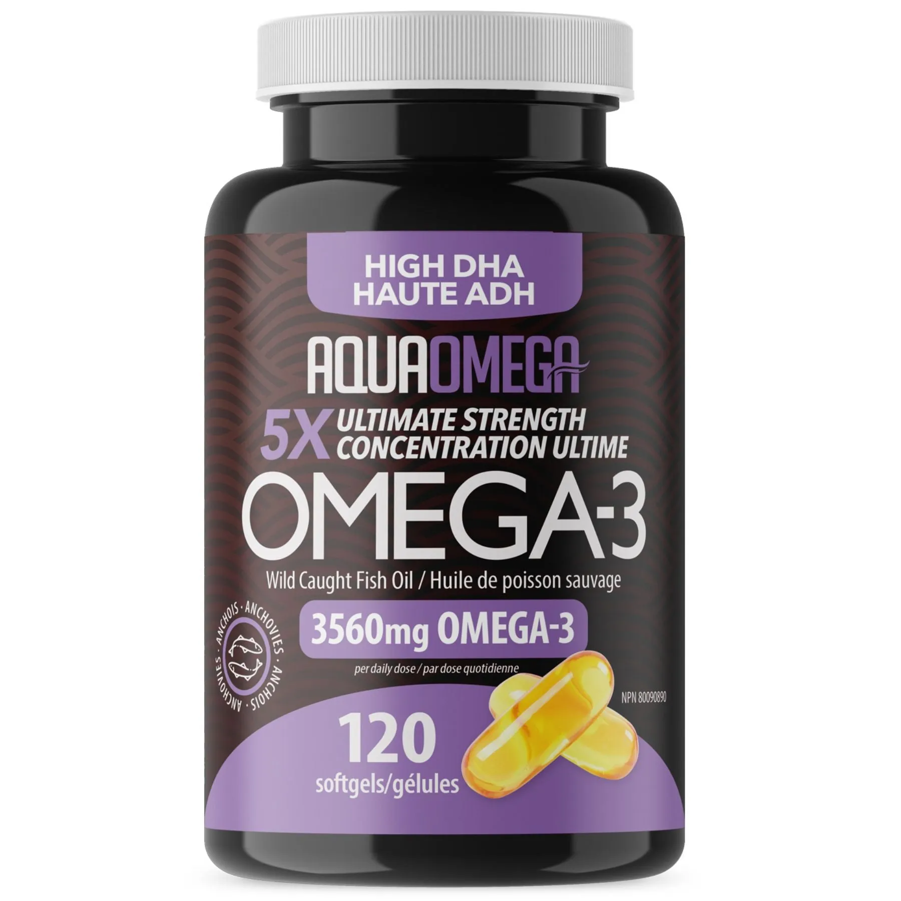 AquaOmega Omega-3 High DHA 120s