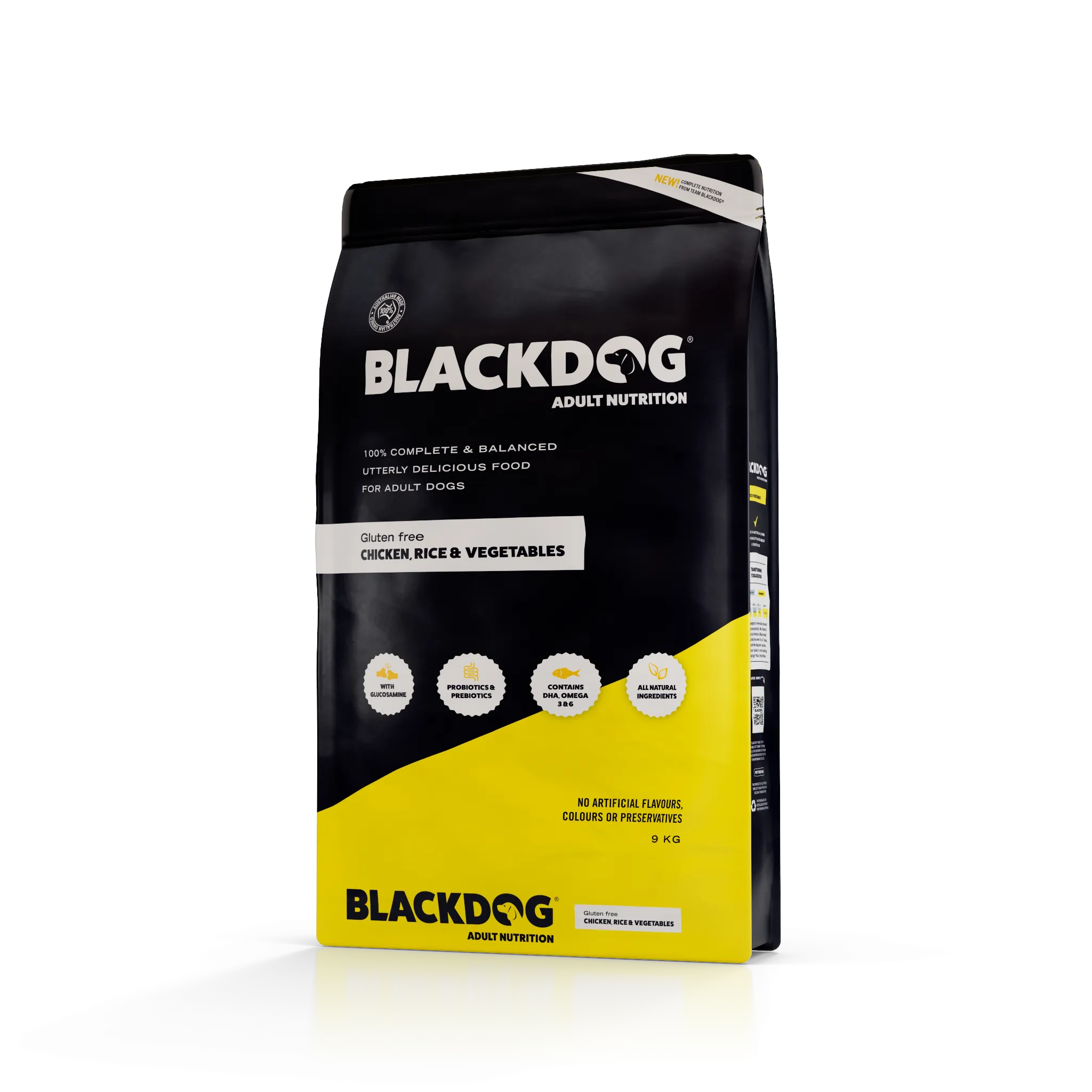 Blackdog Adult Chicken Rice & Vegetables Dry Dog Food 9kg