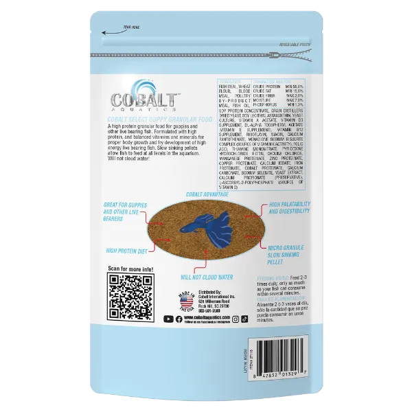 Cobalt Aquatics Select Guppy Granular