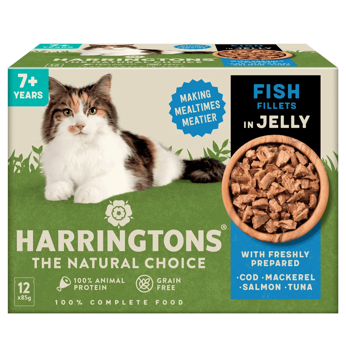 Complete Senior Grain-Free Fish Selection in Jelly Cat Food Bundle 72x85g