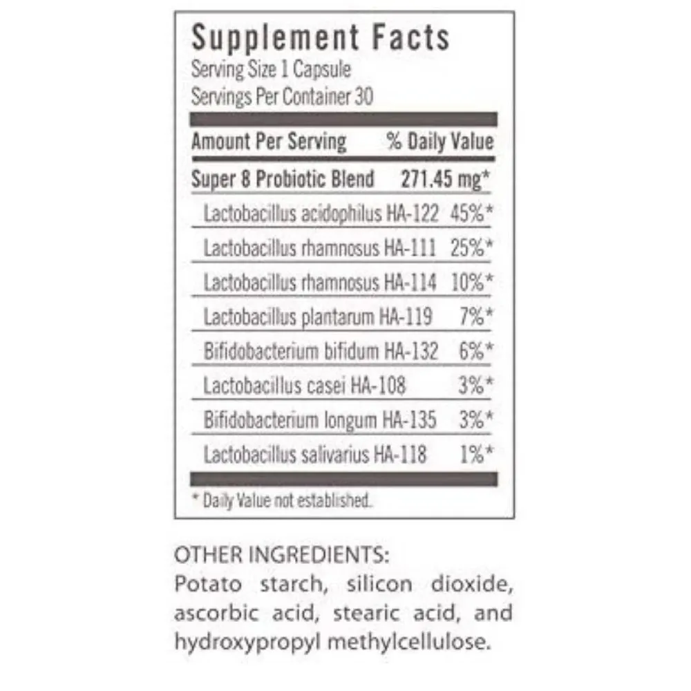 Flora Super 8 Hi-Potency Probiotic 30 Capsules