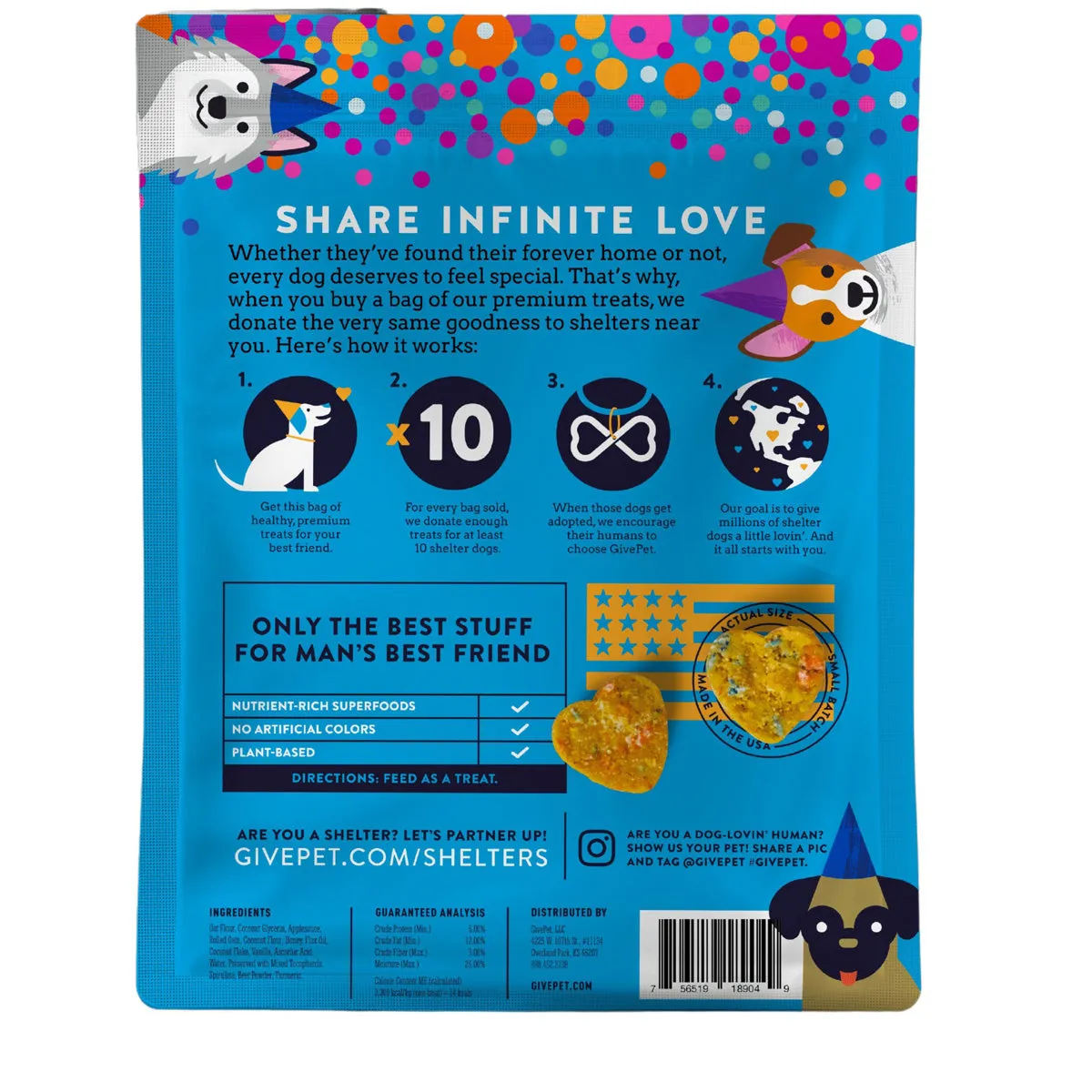 Give Pet Birthday Bash Soft-Baked Dog Treats 6oz
