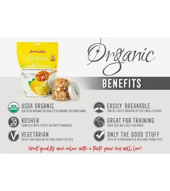 Grandma Lucy’s Organic Oven Baked Honey Lemon Dog Treats