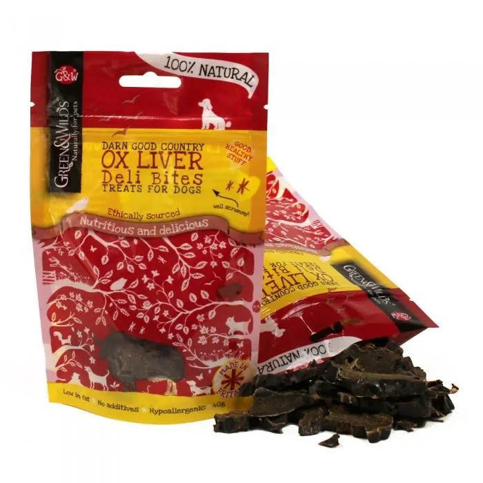 Green & Wilds | Ox Liver Deli Bites Dog Treats 40g