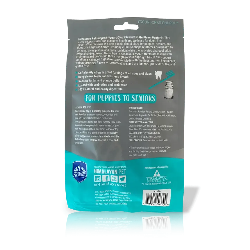 Himalayan Dog Chew Yogurt Char Churro Dog Treats (3.2 oz)
