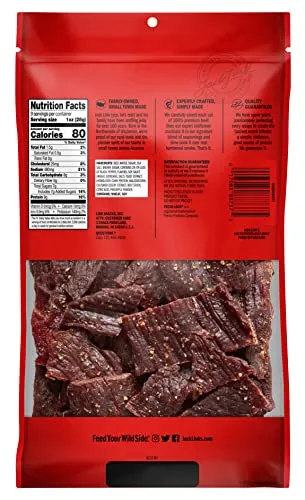 Jack Link's Beef Jerky, Peppered, Large Jerky Bags  Flavorful Meat Snacks, Ready to Eat Protein Snacks with 9g of Protein, Made with 100% Beef, Keto, Paleo & Carnivore Diet Ready  9 Oz. (Pack of 2)