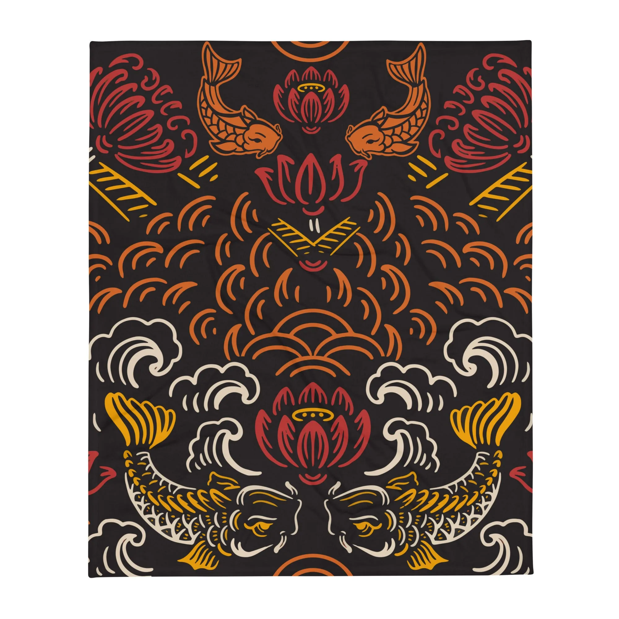 Koi Cat Throw Blanket