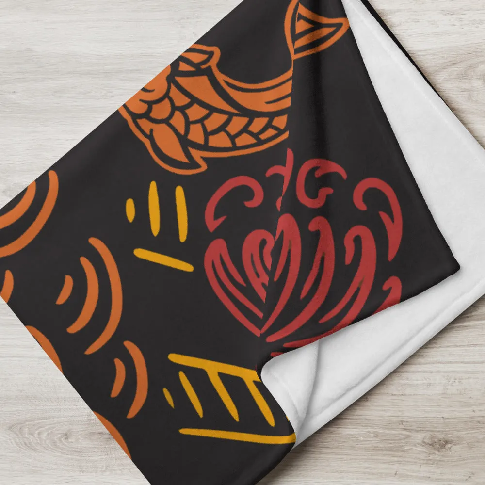 Koi Cat Throw Blanket