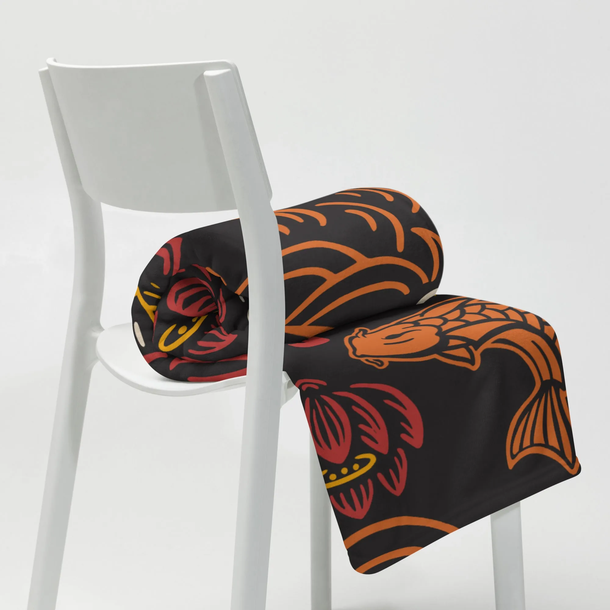 Koi Cat Throw Blanket