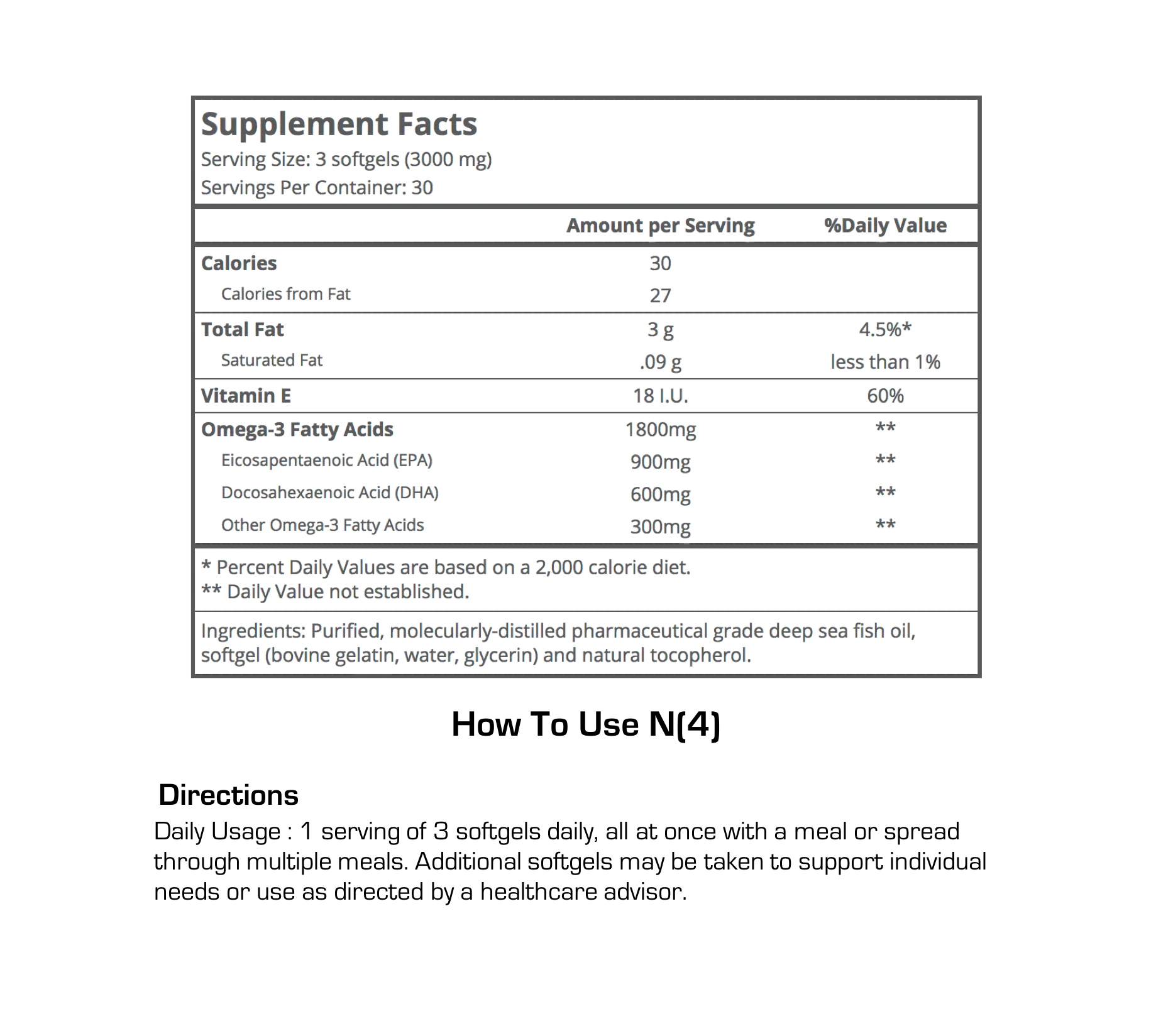 N(4) Icelandic Omega-3 Fish Oil - Bundler