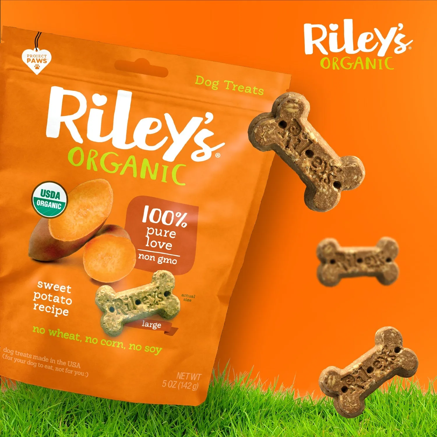 Organic Sweet Potato Baked Biscuits - Large Bone (5oz)