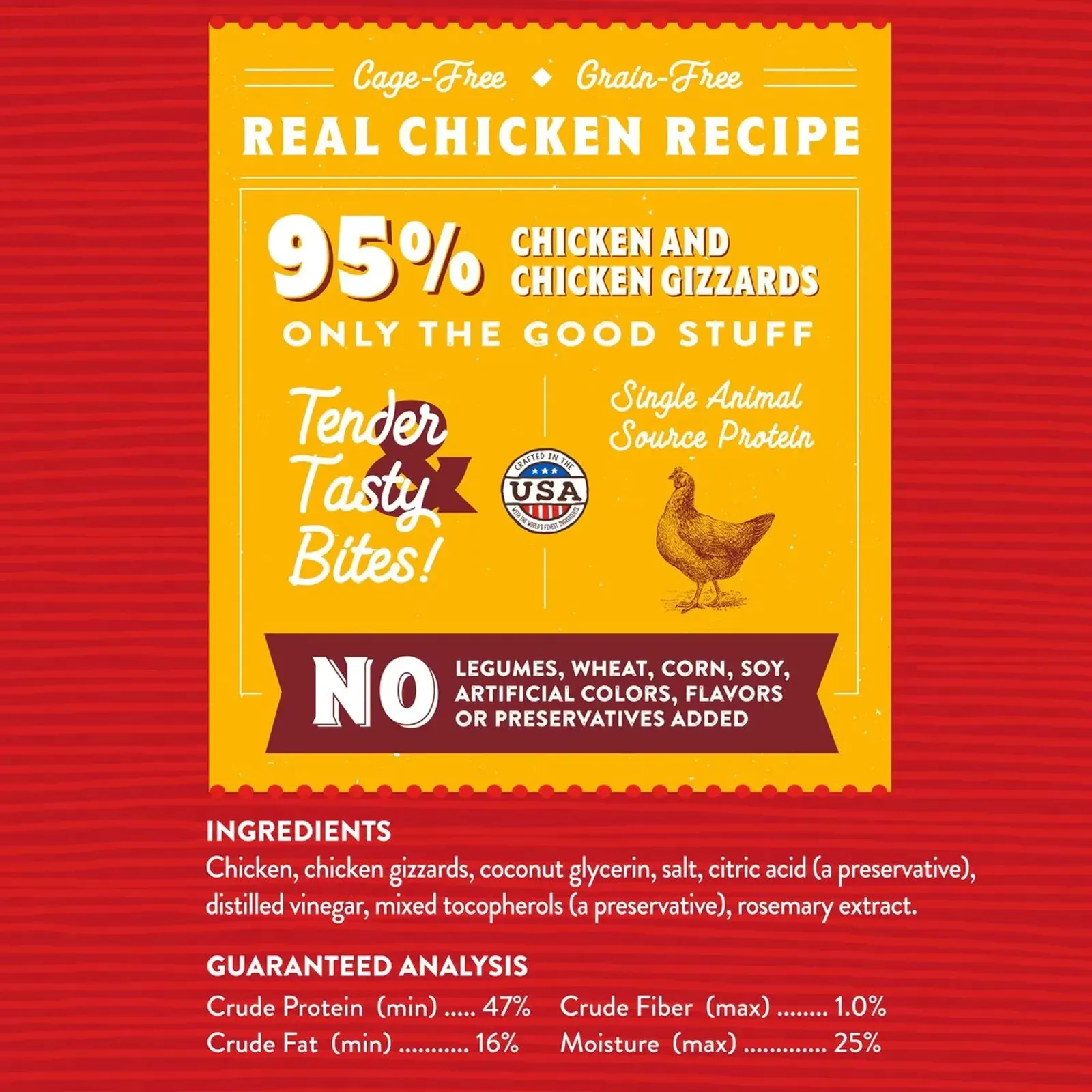 Stella & Chewy's - Just Jerky Bites Dog Treats - Real Cage-Free Chicken Recipe 6oz
