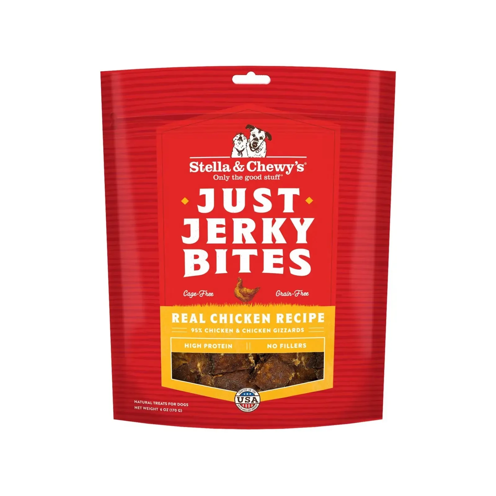 Stella & Chewy's - Just Jerky Bites Dog Treats - Real Cage-Free Chicken Recipe 6oz