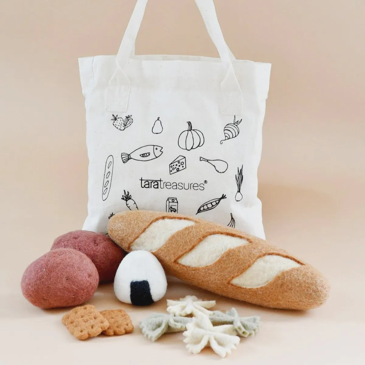Tara Treasures Felt Food Groups Play Food - Carbohydrates