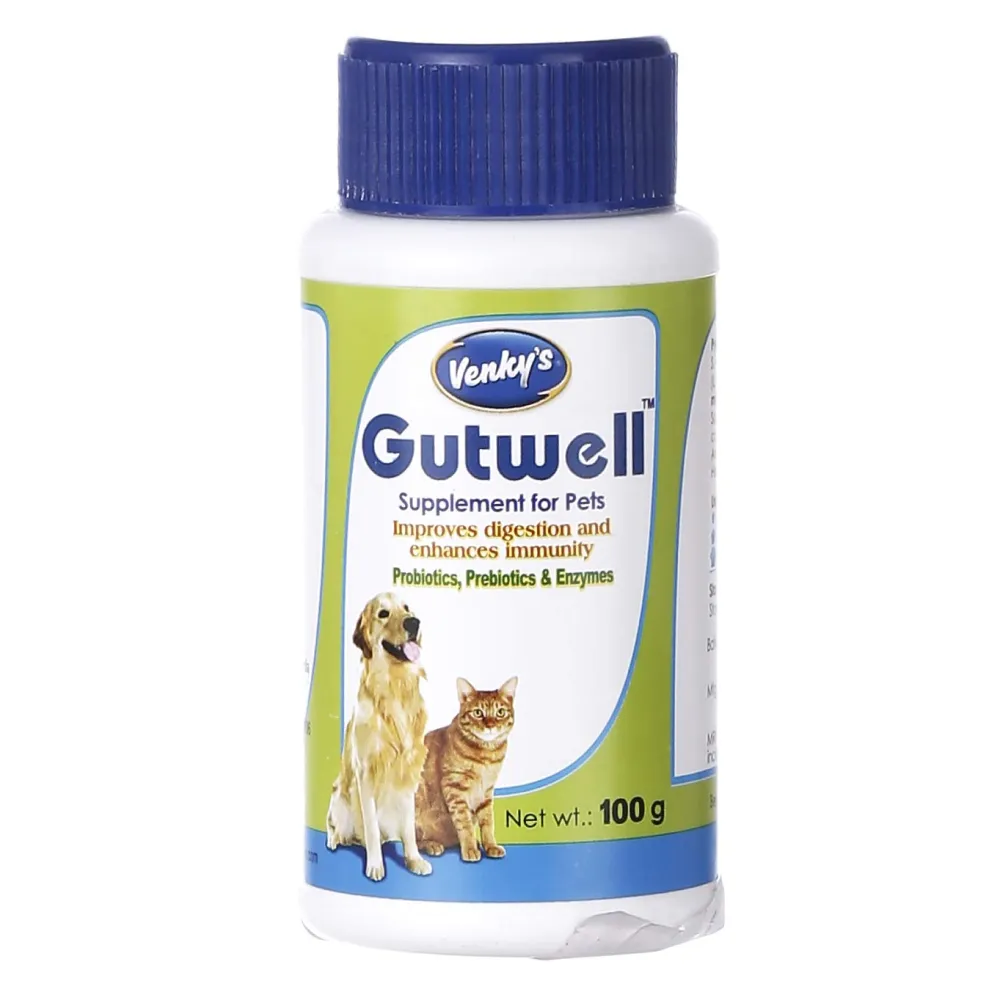 Venkys Gutwell Pre & Probiotics Gut Health Powder and Virbac Nutrich Multi Vitamin Tablets Combo